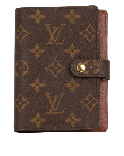 Louis Vuitton Small Ring Agenda Cover, &pound;220, Accessories, Brown, Canvas, Front view